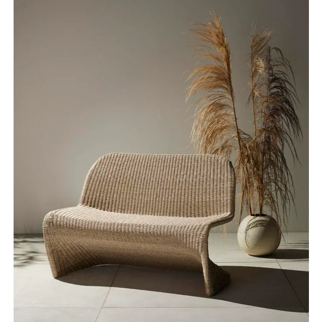 2020s Four Hands Portia 50" Outdoor Dining Bench, White For Sale - Image 5 of 13