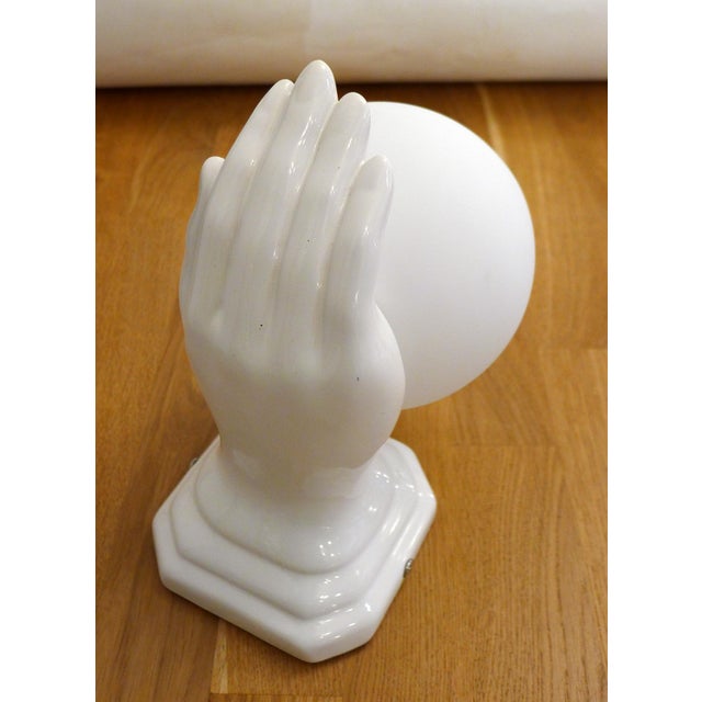 Vintage Wall Sconce with Frosted Opaline Globe, 1970s For Sale - Image 10 of 12