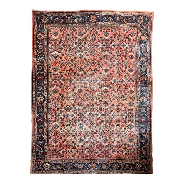 1930s Lattice Mahal Rug - 9' X 12' For Sale