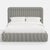 Transitional Stoffer Home x Cloth & Company Marisa Platform Bed in Jane Stripe Carbon - California King For Sale - Image 3 of 6