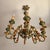 Vintage Louis XV Silvered Gold-Plated Leaf Carved Wood Eight Light Chandelier with Floral Motifs, Italy, 1920s, Set of 2 For Sale - Image 11 of 18