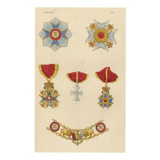 Plate XVII Orders of Brunswick and Order of Henry the Lion Insignia, 1844 For Sale