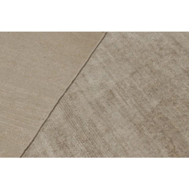 Beige Rug & Kilim’s Oversized Modern Textural Rug in Beige-Brown Stripes and Striae - 11x19 For Sale - Image 8 of 8