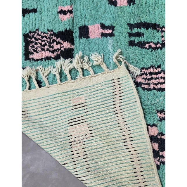 Mint Teal Moroccan Rug - 9.2 X 6.1 Ft For Sale In Cleveland - Image 6 of 8