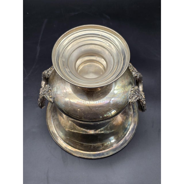 Vintage Neo-Classical Silver Metal Champagne Cooler, 1950s For Sale - Image 4 of 7