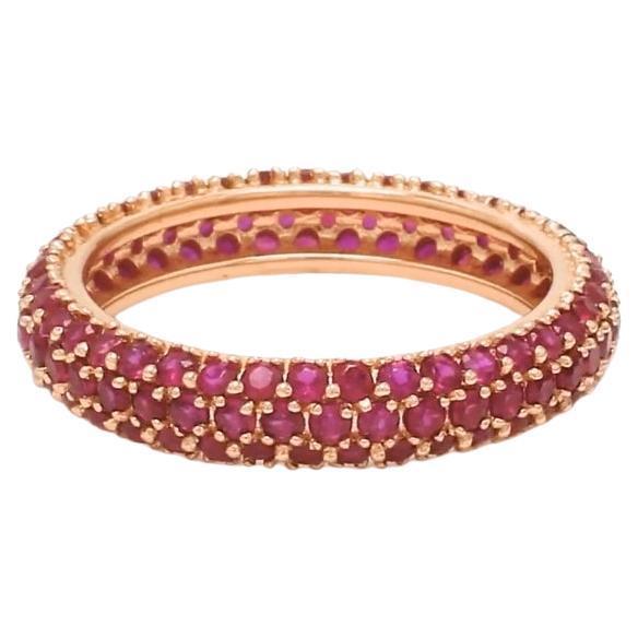 Natural 1.95 cts ruby band ring in 14k gold For Sale - Image 15 of 18