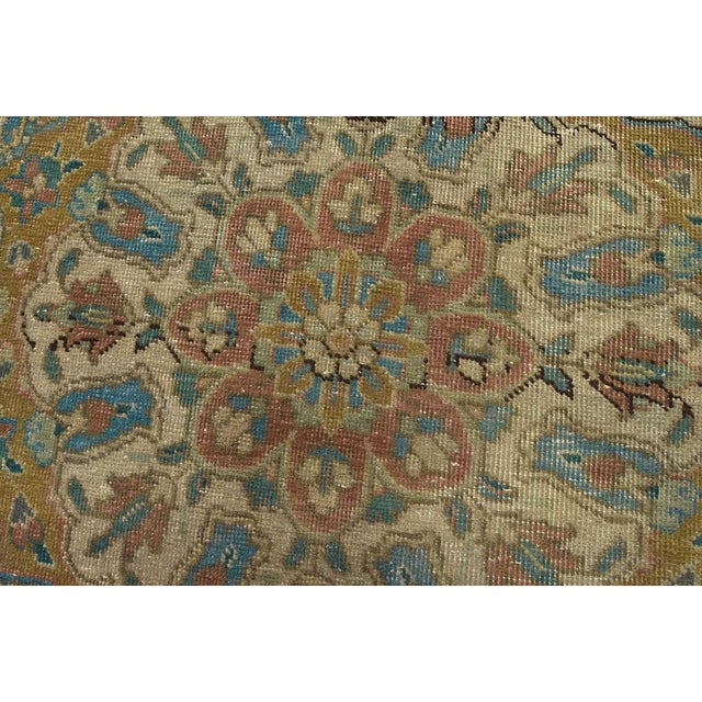 Tabriz Rug 8’6” X 11’5” Red Wool Vintage Distressed Hand-Knotted Carpet For Sale - Image 9 of 15
