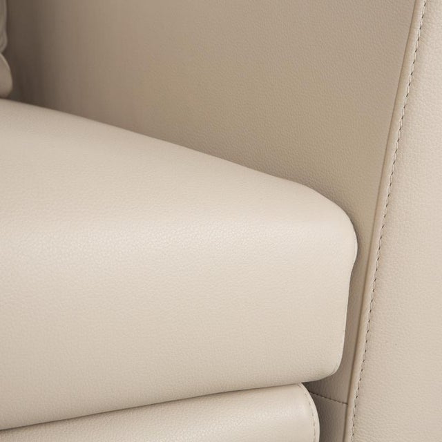 FSM Sesame Leather Armchair For Sale - Image 4 of 11