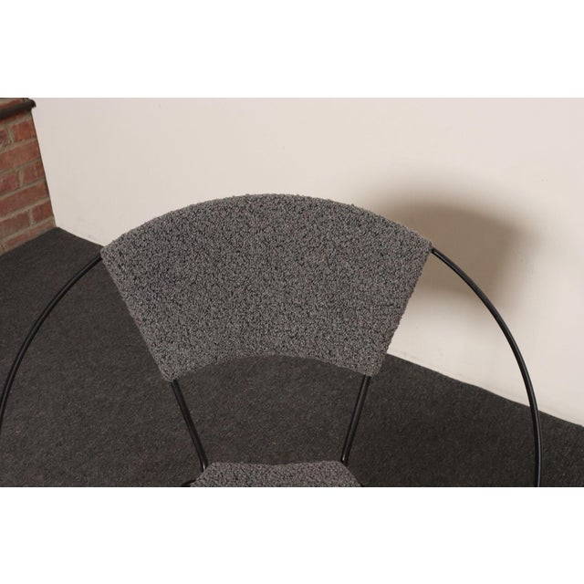 Mid-Century Iron and Bouclé Circle Chair by Joseph Cicchelli for Reilly-Wolff For Sale - Image 11 of 18