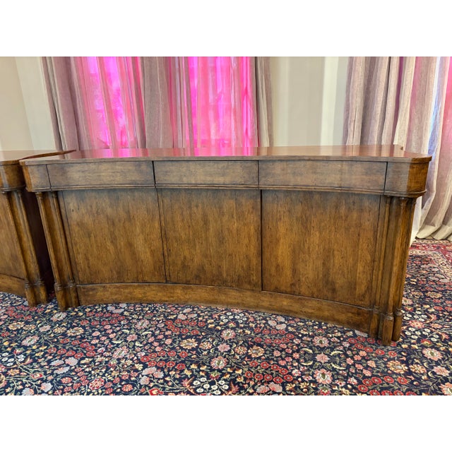 Brown Pair of 2002 Michael Taylor Designs #0322 “Saintsbury” Sideboards With Diana/Antiqued Tobacco Finish For Sale - Image 8 of 12