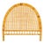 Mid-Century Modern Rounded Shape Rattan Cane Headboard Bed For Sale