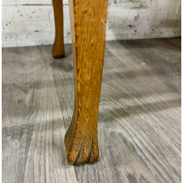 Brown Antique Mission Arts and Crafts Tiger Oak Dining Chairs - Pair For Sale - Image 8 of 11