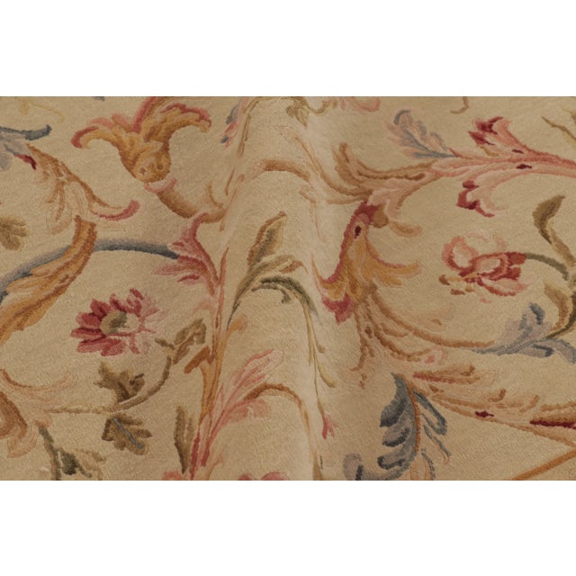 Antique French Aubusson Needlepoint Rug With Bold Pastel Florals - Rug & Kilim For Sale - Image 10 of 11