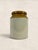Antique English Victorian Salt-Glazed Stoneware Jar A salt-glazed stoneware storage jar that still carries the weight of a...
