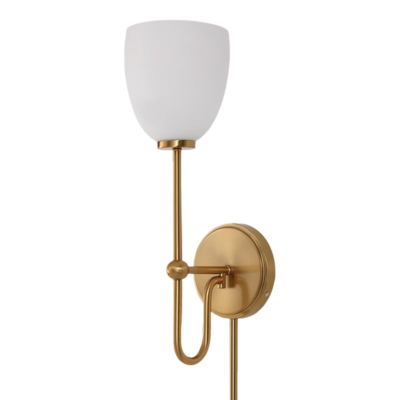 Trophy 1 Light Brass Sconce