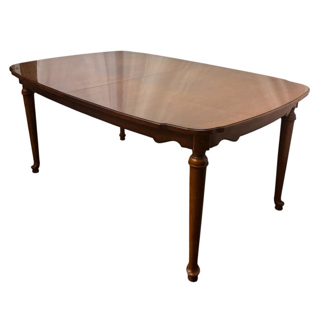 Vintage Thomasville Traditional American Style Mahogany Extension Dining Table For Sale - Image 11 of 12