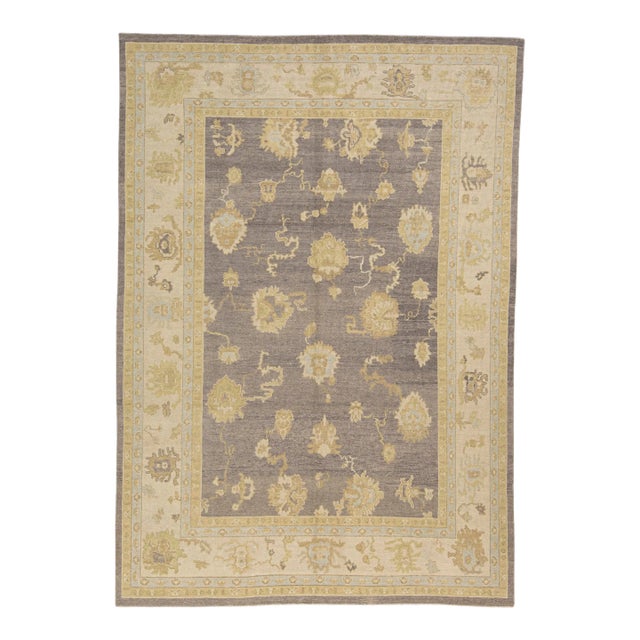 Turkish Oushak Rug 8'9" x 12'6" For Sale