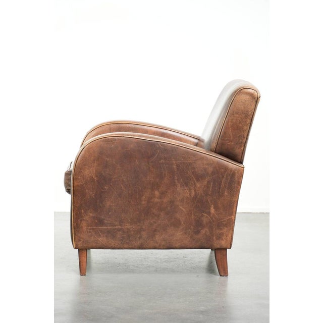 Club Chair in Sheepskin Leather For Sale - Image 5 of 15