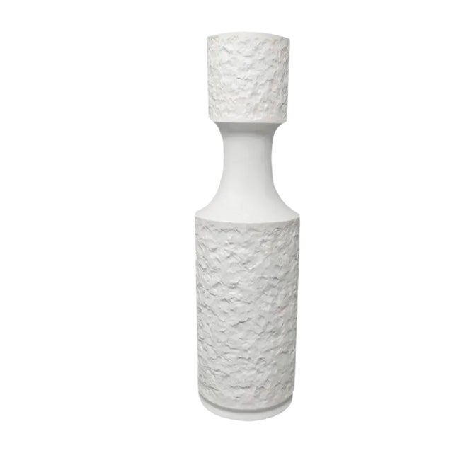 Space Age White Vase in Bavarian Porcelain, 1970s For Sale