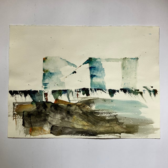 Original approx 11 x 15 double sided watercolor painting on heavy paper unframed