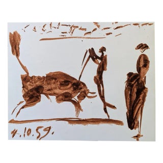Pablo Picasso, Bull Fighter, Original Lithograph, 1961 For Sale