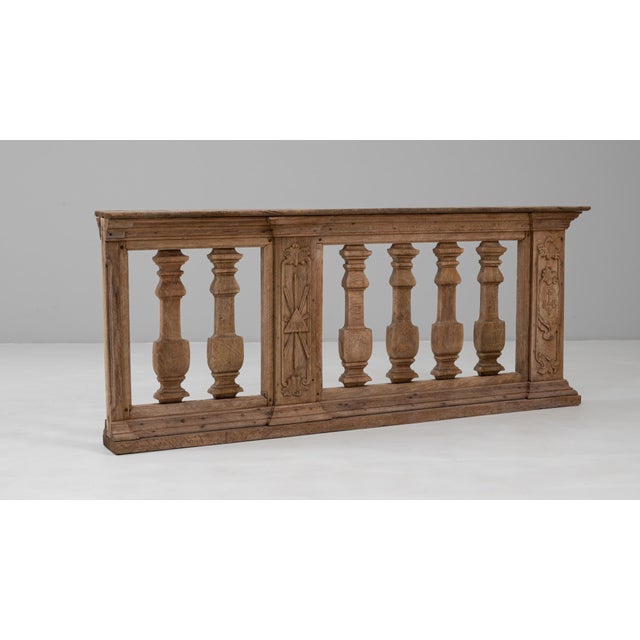 Wood 1780s French Hand-carved Oak Balustrade For Sale - Image 7 of 18