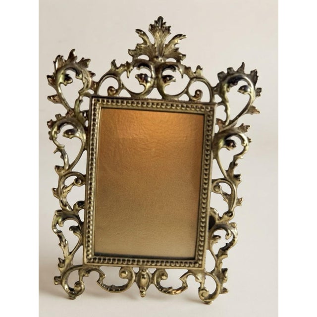 Rococo Vintage Virginia Metalcrafters Rococo Style 5x7 Picture Frame For Sale - Image 3 of 6