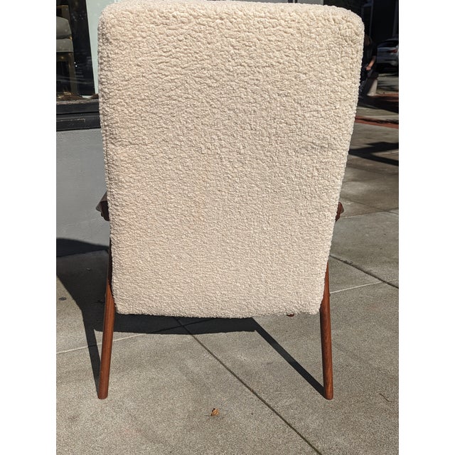 Westnofa Scoop Lounge Chair in Cream Bouclé, 1970s Scandinavian Modern For Sale - Image 9 of 9