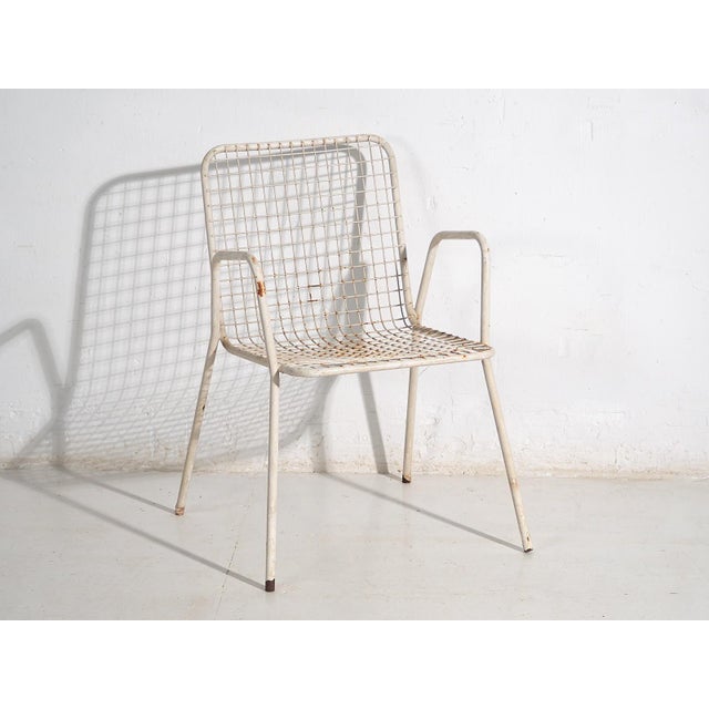 Metal Vintage Outdoor Chairs with Armrests, 1920, Set of 4 For Sale - Image 7 of 11