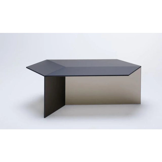 Contemporary Satin Glass Isom Oblong Coffee Table by Sebastian Scherer For Sale - Image 3 of 8