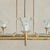Metal Italian Murano Fluted Glass + Brass 8-Arm Chandelier, 1940s For Sale - Image 7 of 11