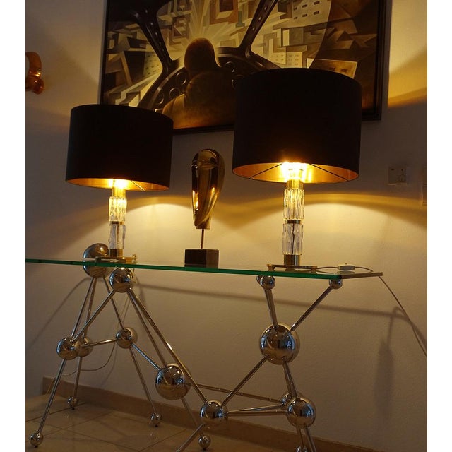 Large Vintage Glass Table Lamps from Kaiser Leuchten, Set of 2 For Sale - Image 12 of 15