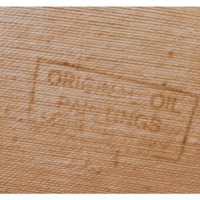 Mid 20th Century Mid 20th Century Vintage Oil Painting on Canvas of Young Girl With a Candle, Framed For Sale - Image 5 of 5