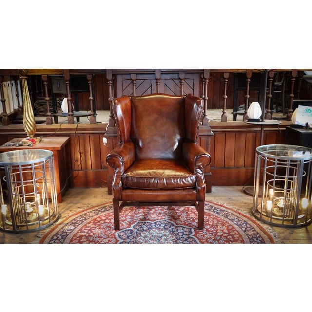 Halo Lincoln Club Lounge Chair in Cigar Leather from Timothy Oulton, 2010s For Sale - Image 11 of 18