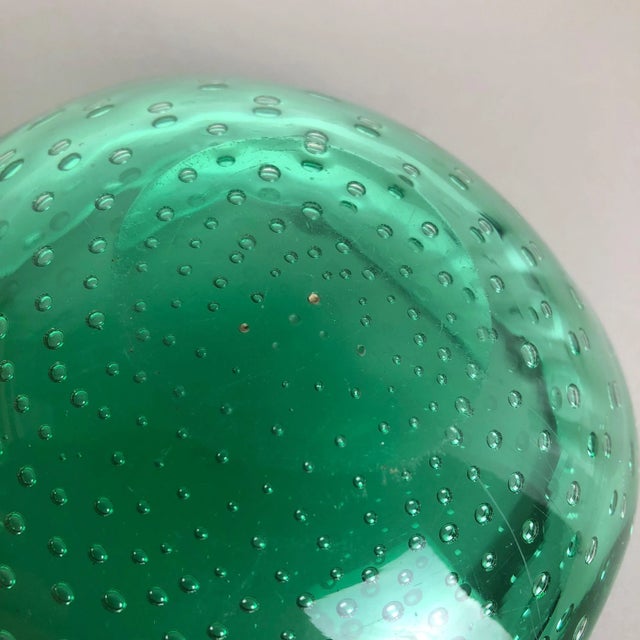 Green Murano Glass Bullicante Ashtray, Italy, 1970s For Sale - Image 13 of 18