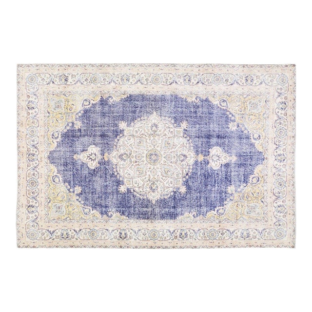 Vintage Turkish Anatolian Hand Knotted Wool Rug, 6'9"x10'2" For Sale