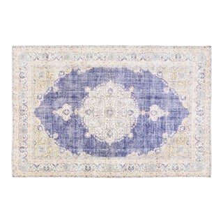 Vintage Turkish Oushak Hand Knotted Wool Rug, 6'9"x10'2" For Sale