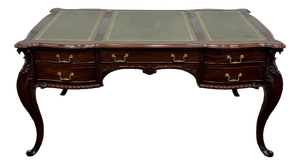 English Writing Desk with Leather Top