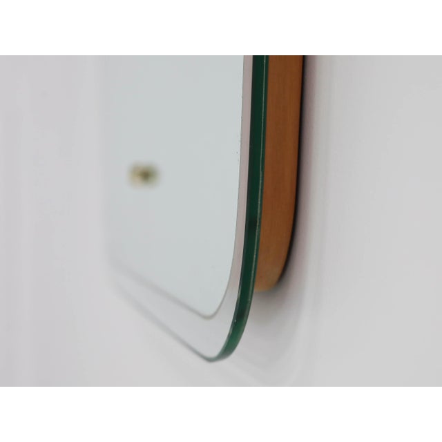 Minimalist Mirror with Transparent Frame by Max Ingrand for Fontana Arte, 1965, in Flawless conditions. Designed 1960 to...