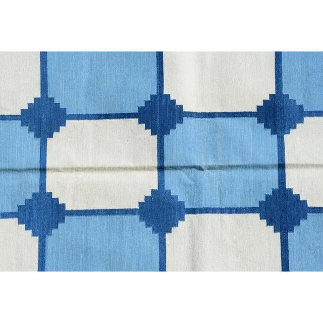 Boho Chic Tuva Rug, 8x10, Blue For Sale - Image 3 of 5