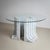 Glass Dining Table with White Marble Columns, attributed to Carlo Scarpa, Italy, 1970 For Sale - Image 7 of 9