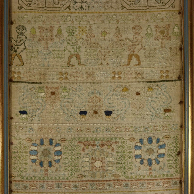 Traditional Antique Charles II Band Sampler, 1672, by e.y For Sale - Image 3 of 18