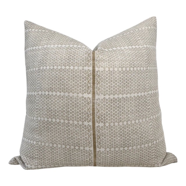 Madu Linen Pillow Cover in Sand, 22x22 Pillow For Sale