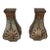 Pair of Antique European Toleware Floral Vases With Architectural Views For Sale