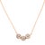 This gorgeous 10k rose and white gold plated .925 sterling silver pendant has an elegant three circle design that...