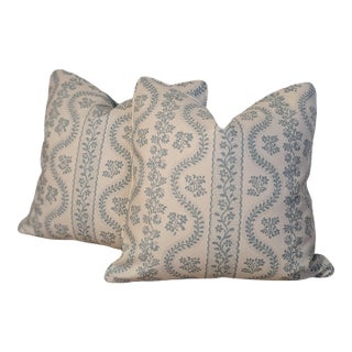 Sister Parish Dolly 22" Pillows in Seafoam For Sale