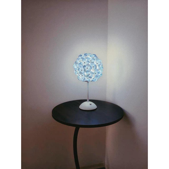 Hydrangea-Shaped Fabric Ambient Table Lamp For Sale - Image 6 of 9