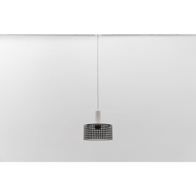 Mid-Century Modern Metal Pendant Lamp in the style of Mathieu Mategot For Sale - Image 3 of 9