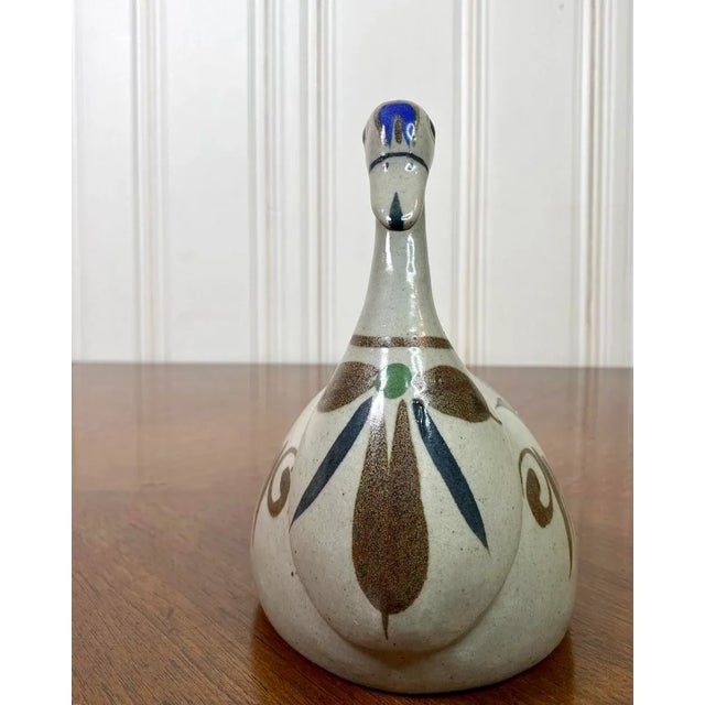Oyster Gray Vintage Glazed Earthenware Goose For Sale - Image 8 of 11