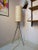 Floor Lamp with Raffia Structure Weave and Chrome Frame For Sale - Image 3 of 11